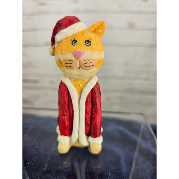 World Bazaars Holiday Collection Resin Cat Christmas Figurine‎ Decoration - Picture 7 of 7